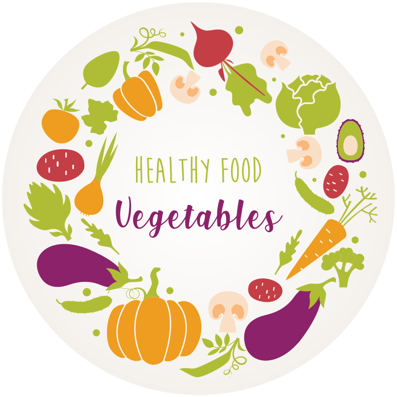 Healthy vegetables on a white background decal - TenStickers