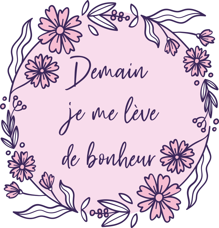 Sticker Chambre Conception de fond rose et blanc - TenStickers