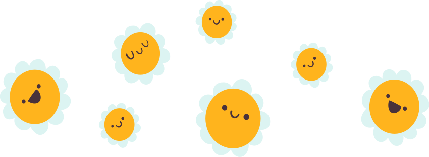 Naklejka na ścianę kwiaty Szczęśliwy stokrotka kwiatki - TenStickers