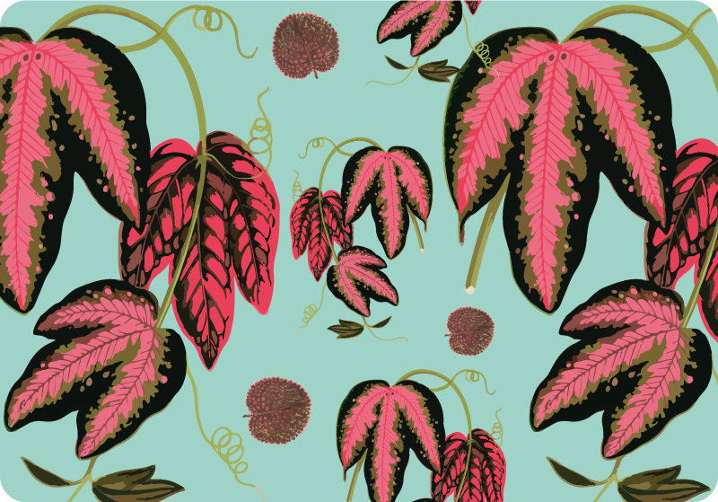 Vinilo para portátiles Maranta verde y rojo - TenVinilo