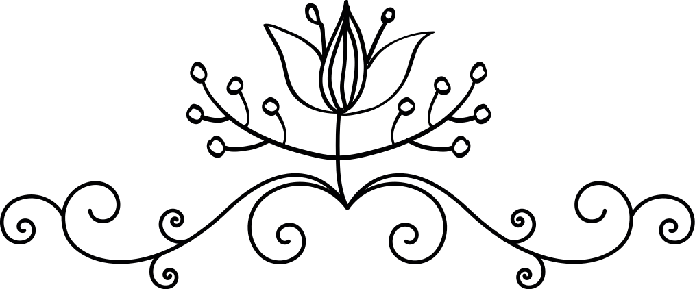 Linija nalepk za steno luštnih poljskih rož - TenStickers