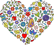 Polering med et veggblomsterklistremerke - Tenstickers