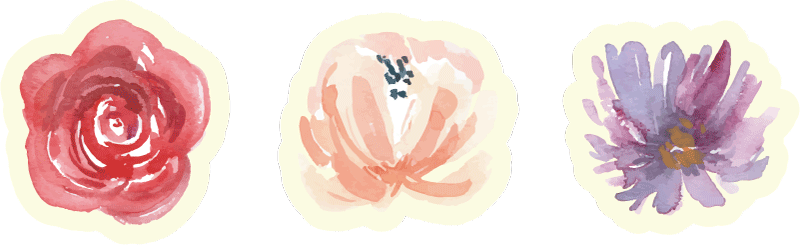 Cenefa adhesiva Borde de flores de colores - TenVinilo