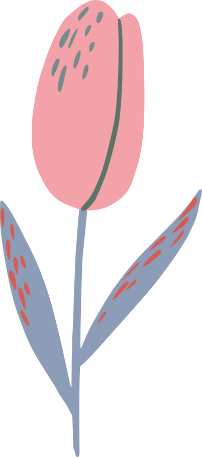 Laptop sticker Eenvoudige roze tulp - TenStickers