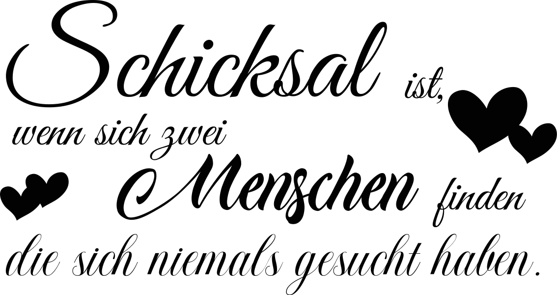Wandtattoo Zitat Zwei menschen finden sich - TenStickers