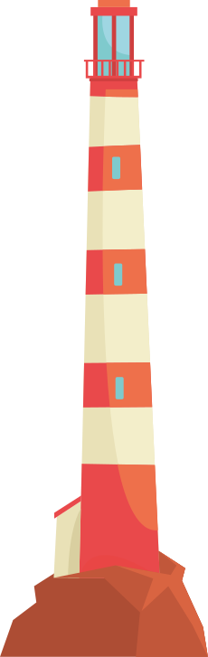 Aufkleber Marine Kinder langer leuchtturm - TenStickers