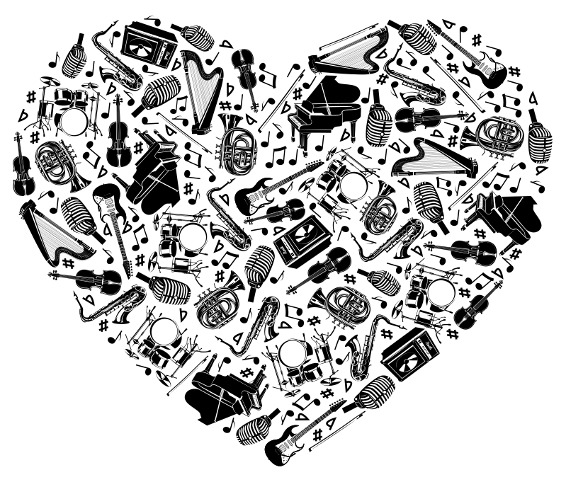 Heart shape design wall sticker for bedroom - TenStickers