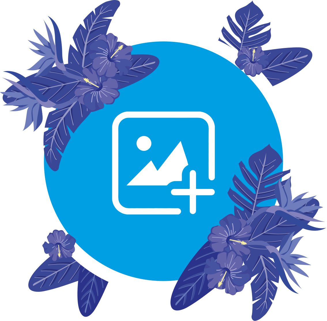 Autocolante sala de estar Moldura floral rosa neon - TenStickers