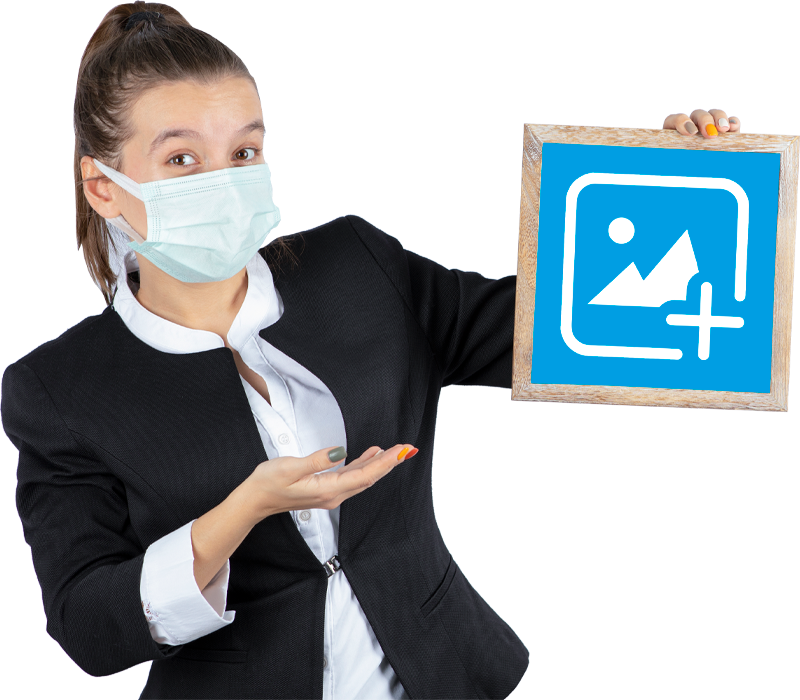 Autocolante sala de estar Moldura de mulher mascarada - TenStickers