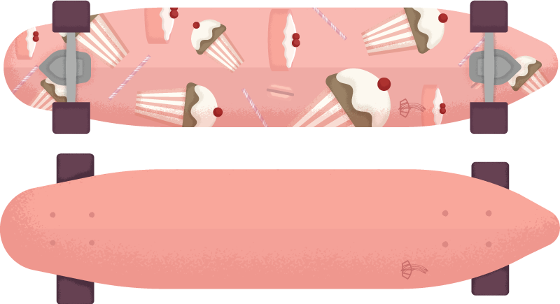 Skateboard on its side laptop skins - TenStickers