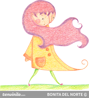 Wandtattoo Kinderzimmer wehendes Haar - TenStickers