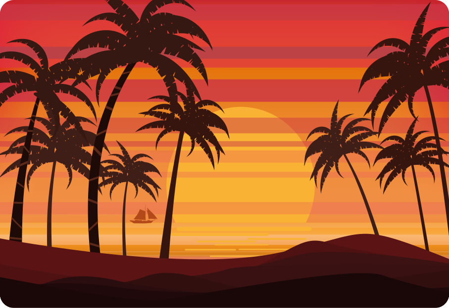 Autocolante para PC Belo produtodo nascer do sol - TenStickers