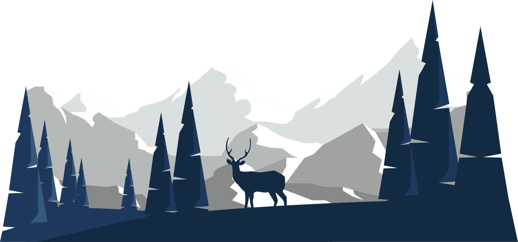 Nature wall sticker majestic mountain landscape - TenStickers