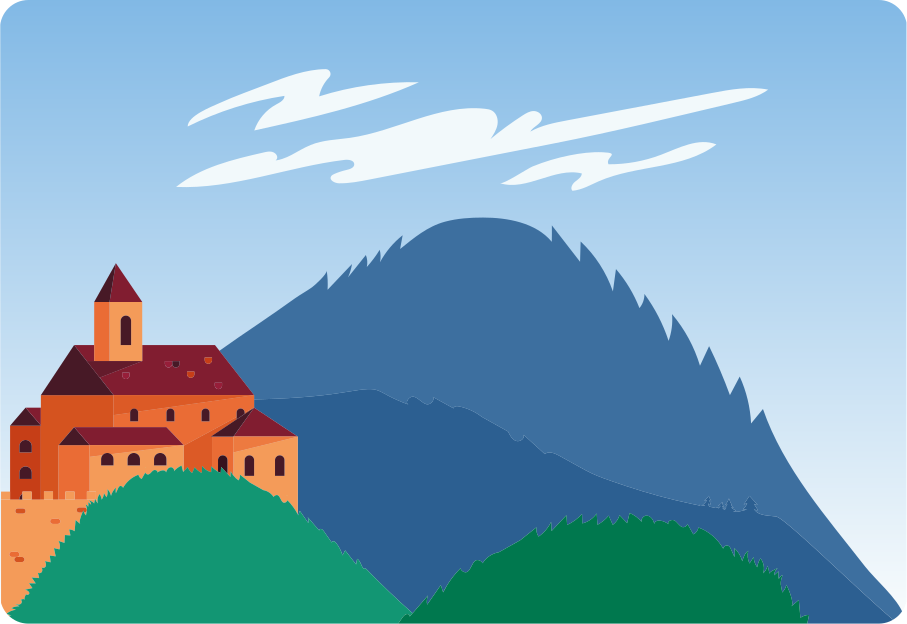 Autocolante para PC Desenho de castelo - TenStickers