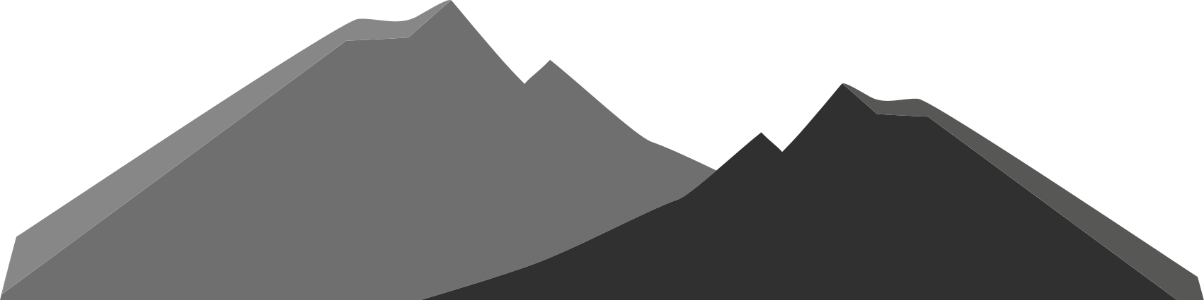 Grå fjelldesign natur wallstickers - Tenstickers