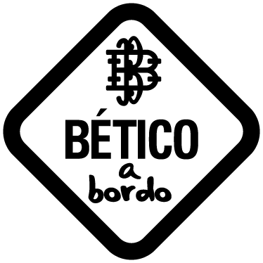 Adhesivo decorativo bético a bordo - TenVinilo