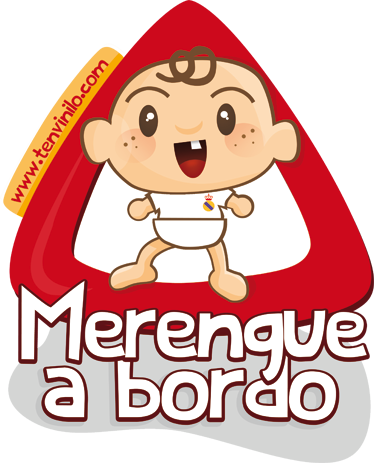 Vinilo coche merengue a bordo - TenVinilo