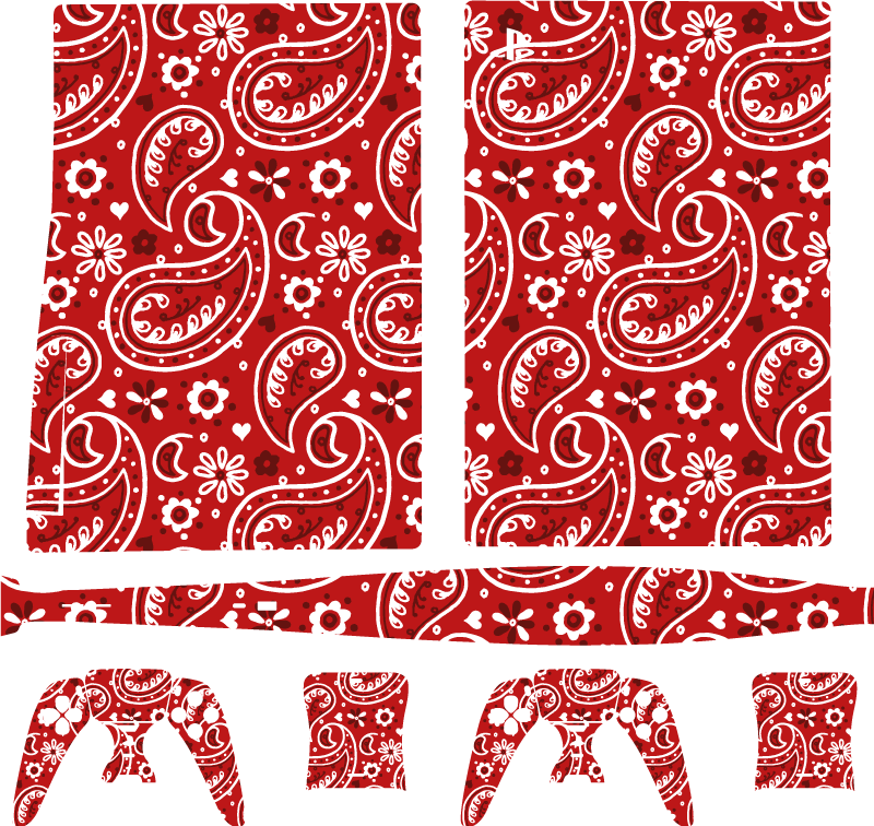 Autocolante Skin para PlayStation Desenho vermelho - TenStickers