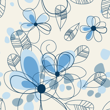 Sticker strook van bloemen - TenStickers