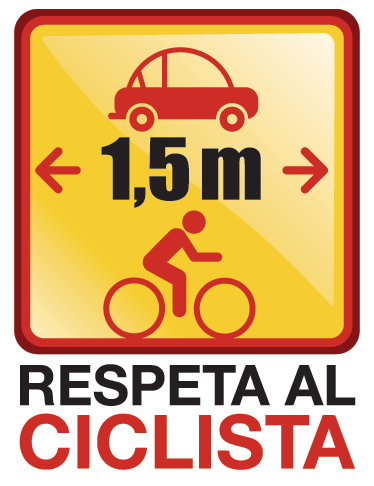 Adhesivo respeto al ciclista - TenVinilo