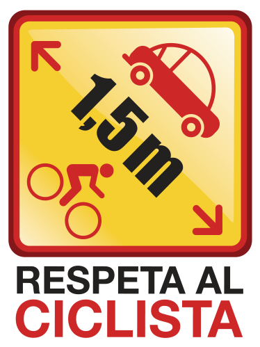 Vinilo decorativo respeto ciclista - TenVinilo