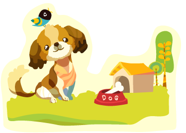 Adhesivo perro en prado - TenVinilo