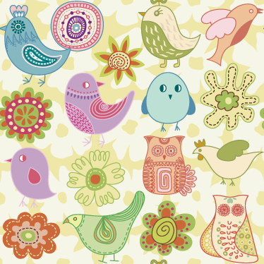Kids Birds Vinyl Sheet - TenStickers