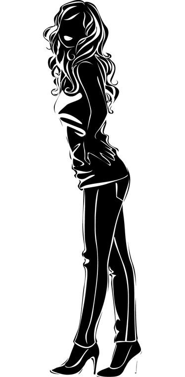 Tenstickers Jonge Dame Meisje Sticker tenstickers kopen in de aanbieding