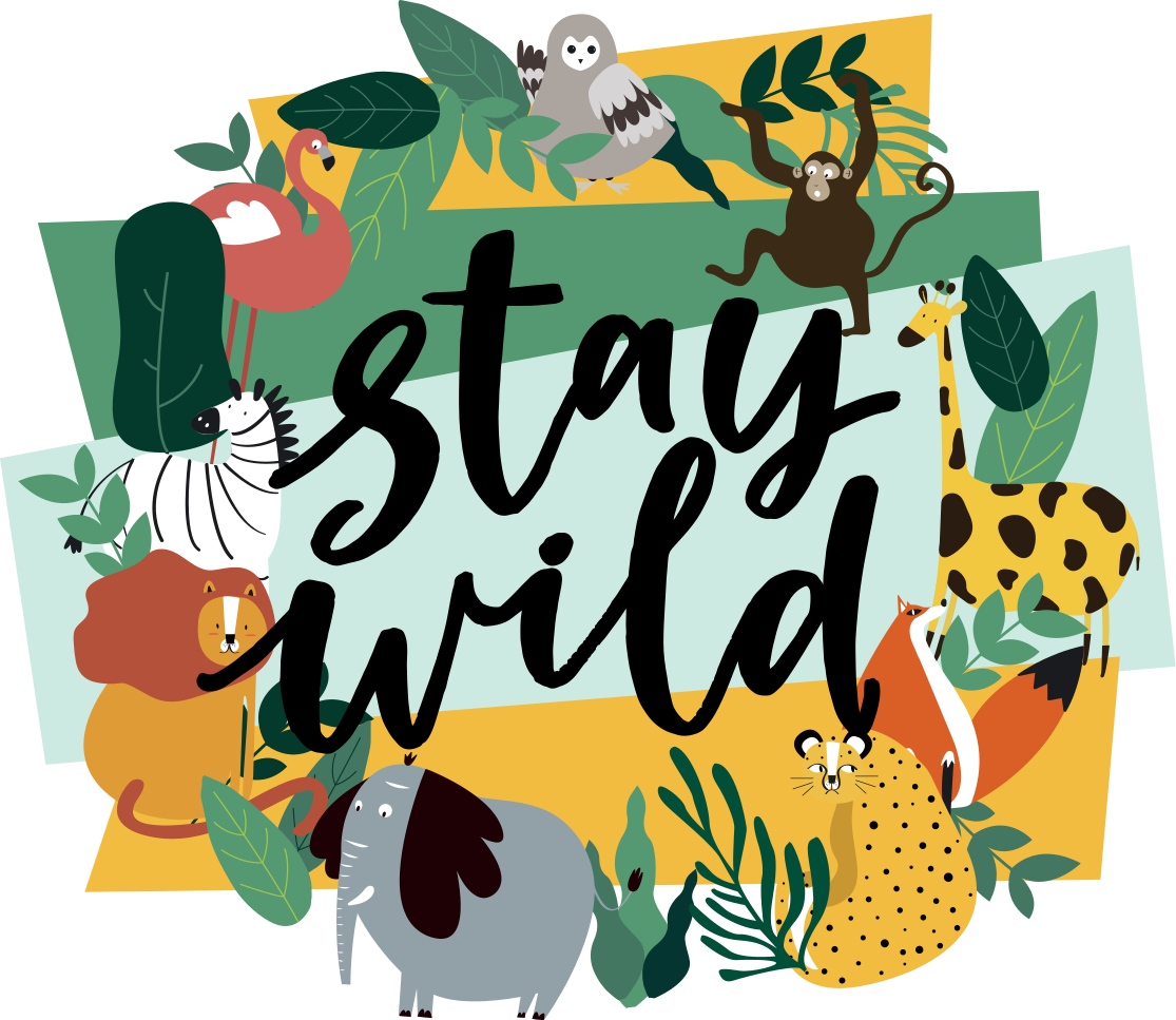 Autocolantes com animais selvagens Animais da selva da coroa - TenStickers