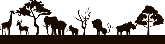 Savannah silhouette wild animal decal - TenStickers