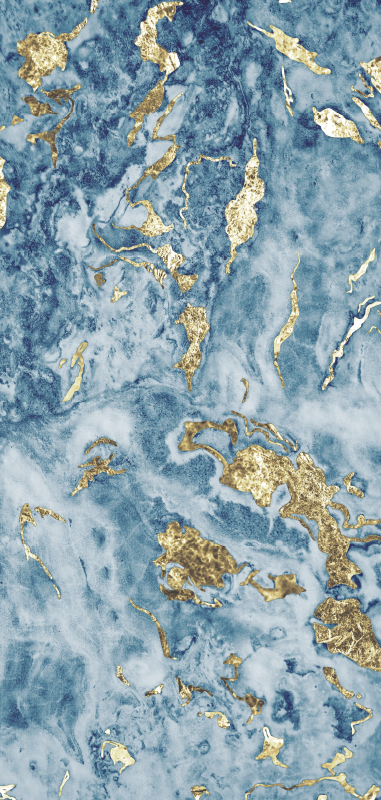 Huawei stickers Blauw en gouden effect - TenStickers