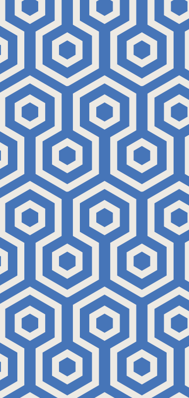 Blue hexagons Huawei sticker - TenStickers