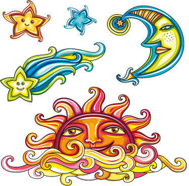 Himmel elementer vægoverføringsbilleder - TenStickers