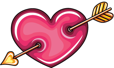 Sticker decorativo cuore di Cupido - TenStickers