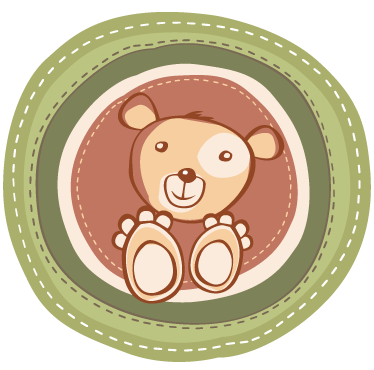 泰迪围成一圈的孩子贴花 - TenStickers