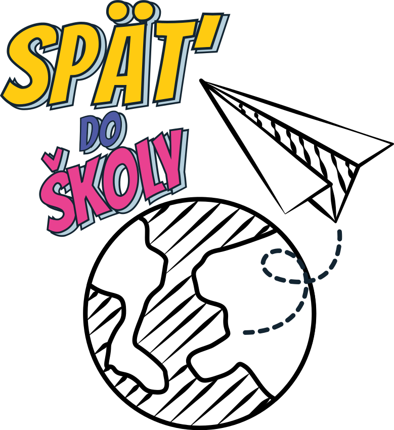 Mapa sveta s nálepkou späť do školy - Tenstickers