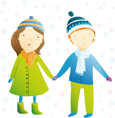 Wandtattoo Kinder im Winter - TenStickers