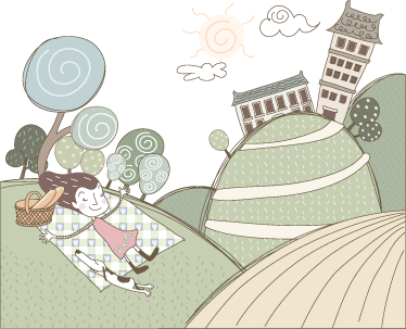 下午在公园贴花 - TenStickers