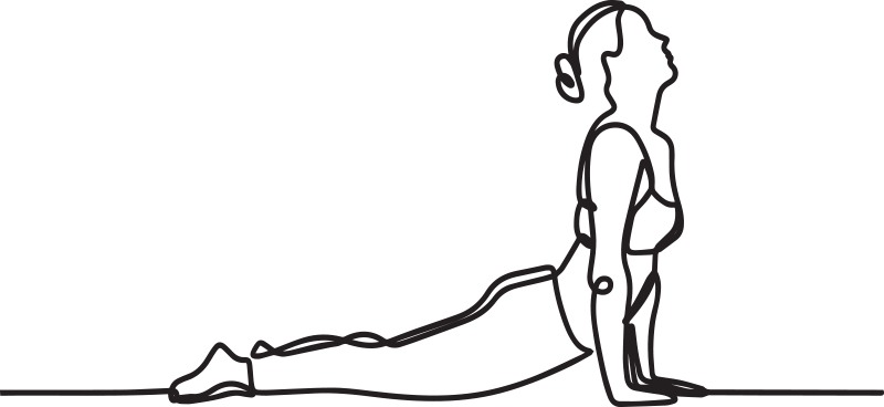 Nálepky na stenu siluetu jogy - Tenstickers