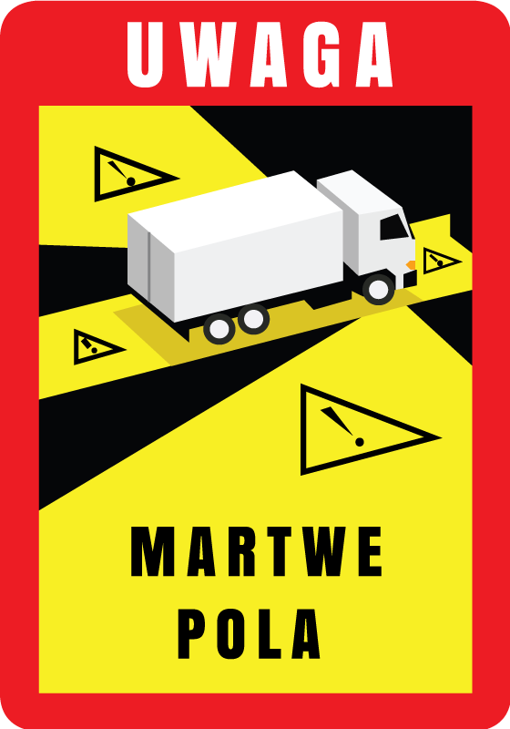 Naklejka na ścianę Uwaga martwe punkty po polsku - TenStickers