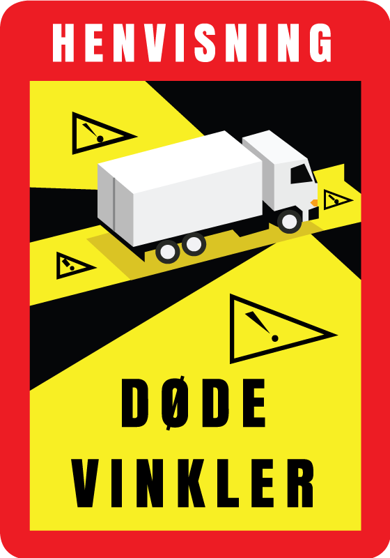 Opmærksomhedsdøde vinkler i dansk klistermærke - TenStickers