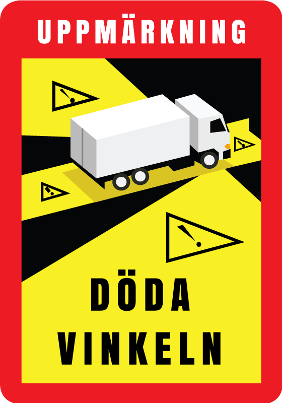 Uppmärksamhet döda vinklar i svensk skylt klistermärke - Tenstickers