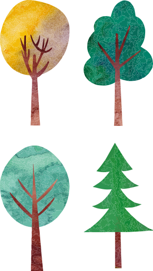 σύνολο ποικιλιών δέντρων κρεβατοκάμαρα τοίχου - TenStickers