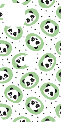 Iphone sticker panda design - TenStickers