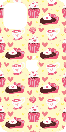Szív és cupcakes iphone matrica - TenStickers