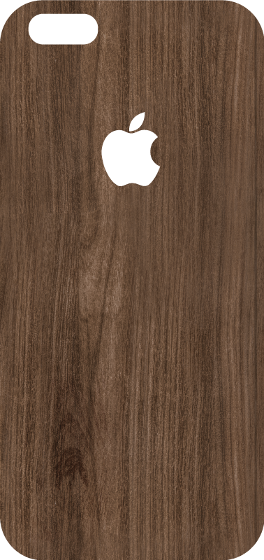 Kahverengi ahşap doku iphone çıkartması - TenStickers