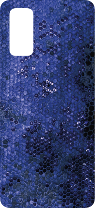 Blue 3D hexagons Samsung sticker - TenStickers