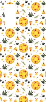 Esrar ve pizza deseni samsung çıkartması - TenStickers