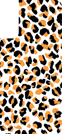 White leopard skin Samsung sticker - TenStickers