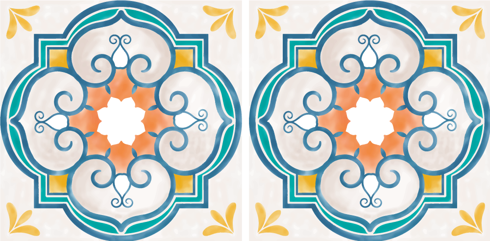 Sticker pour Carrelage Formes de ciment similaires - TenStickers